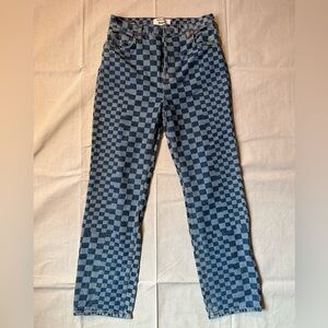 Reformation Blue Checkered Women Jeans